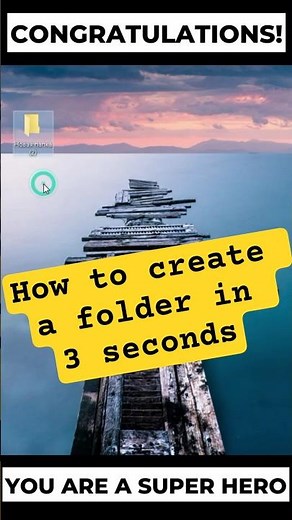 Creating a new folder on your desktop in 3 seconds! ⚡️ It's that easy. 💻#windows #folder #tutorial