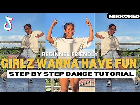 GIRLS JUST WANNA HAVE FUN STEP BY STEP Dance Tutorial (Easy To Follow)