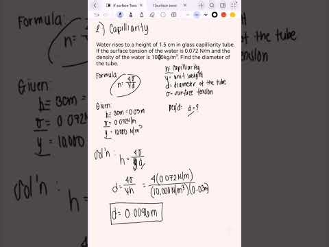 Fluid Mechanics: Surface Tension, Capilliarity, Bulk Modulus, and Compressibility
