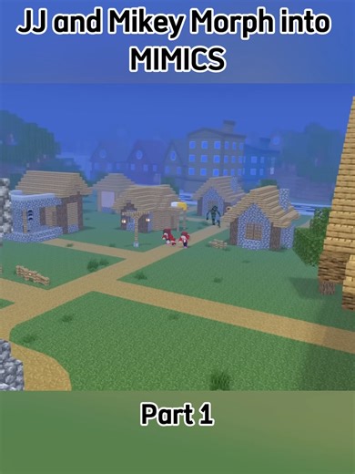 JJ and Mikey Morph into MIMICS - Maizen Minecraft Animation Part 1 #minecraft #animation #foryoupage #trending #foryou