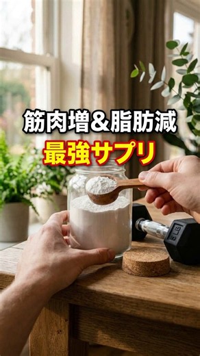 【筋肉が増えて脂肪が落ちる】中高年こそ飲むべき！脂肪を落として筋肉をつける最強サプリ #健康 #健康習慣 #クレアチン