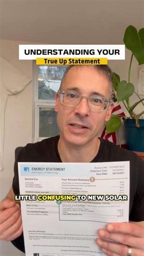 🧐 The True-Up Statement can sometimes be confusing to new solar owners in California. We’re here to help. Share with three friends who need to know, and check out the Solar Rights Alliance Consumer Guide at the link in bio! #rooftopsolar #solaruser | Solar Rights Alliance