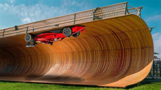 Watch what happens when you drive Formula 1 car upside down