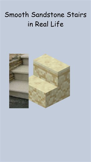 Minecraft Smooth Sandstone Stairs in Real Life #shorts