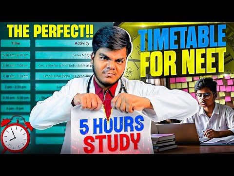 15-Hour Study Time Table for NEET 2025 🔥 | Crack NEET in 6 Months | 21-Day Challenge!