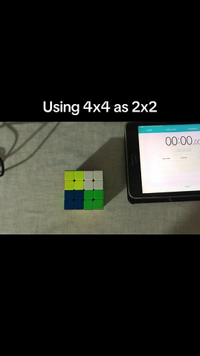 This one’s hard to watch ngl Sub 40, not bad. I obviously don’t know how to solve a 2x2 properly 🥀 #rubikscube #4x4rubikscube #2x2rubikscube #jperm