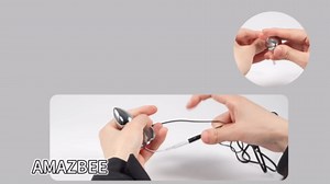 AMAZBEE Electroshock Anal Plugs for Anus Expansion Prostate Massager for Men Stainless Steel Urethral Sounding Rods with Electric Stimulation (A)