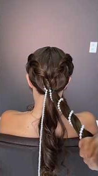 hairstyles with necklace 🌸 beautiful hair style 🙋 #viralvideo #trendingshorts #hairstyle #fypage