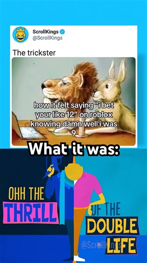 The double life 😂