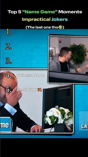 Top 5 "Name Game" Moments from the Impractical Jokers😂#comedy #impracticaljokers