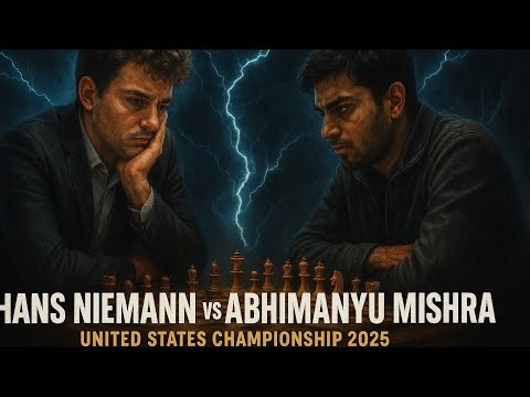 Hans Niemann’s Brilliant Victory vs Abhimanyu Mishra | US Chess Championship 2025