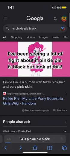 Pinkie pie is black waa waa cry #33333 #pinkiepie #pinkiepieisblack #mlp #mylittlepony #fyp #foryou #help #?gachalclub