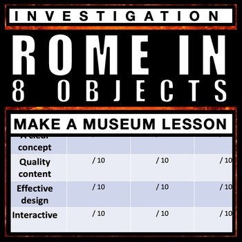 Ancient Rome Museum Lesson | 8 Objects Investigation | Gr 5–8