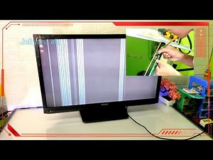 How to repair a Sharp Led TV with Vertical bar Stripes