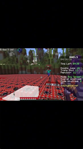 This minigame cured my boredom #minecraft #pvp #hypixel #bowspleef