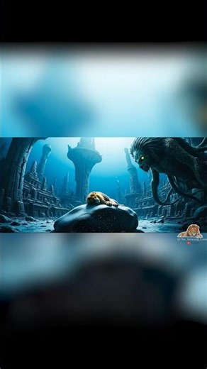 🌊🐙🦁 Deep Sea Horror or Dream? | Relaxing Lion & Cthulhu ASMR Short 🎃 Veo 3