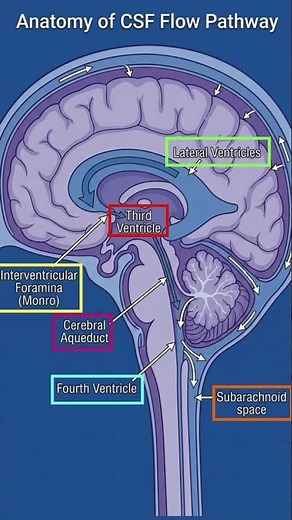 Cerebrospinal fluid (CSF) Flow Pathway #studyhelp
