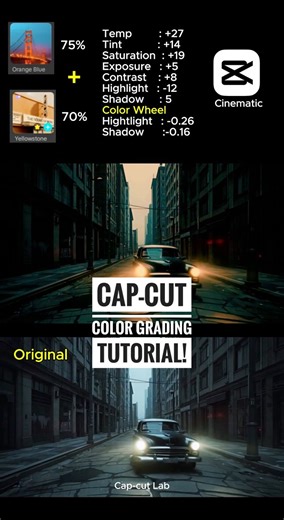 Cap-cut color grading tutorial! Follow these steps and make it Cinematic! Save it for later! Follow For More! #capcuttutorial #capcutcolorgrading #colorgrading #videoediting #CapCut #edit #highlights @followers | Capcut Lab