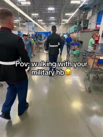 Pov: walking with your military hb #usmc #military #usmarines