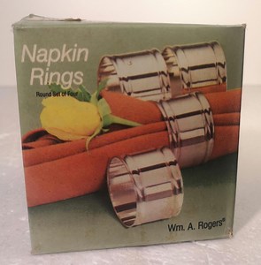 Vintage Silver Plated Napkin Rings Set of 4 Oneida Mid Century Tableware - Etsy