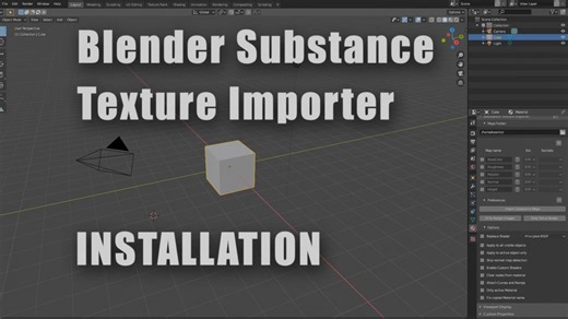 iBlender插件 Blender Substance Texture Importer 导入材质贴图 Blender教程