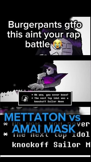 METTATON VS AMAI MASK Rap Battle! 🔥🎤💗 (pt 5) #undertale #rap #onepunchman #deltarune #anime