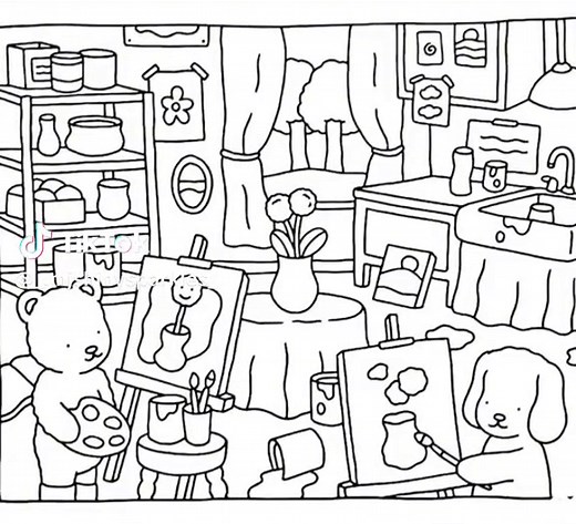 Coloring Pages for Cute Bears - Free Printable Sheets