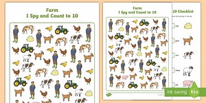 Farm I Spy and Count Activity to 10