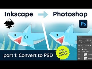 Inkscape & Photoshop #1: Convert to PSD (Editable Vector) (ENG SUB)