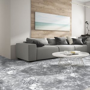 Stickers Sol Anti-dérapant avec Protection - SOL CARREAUX DE CIMENT AURORA - 1 sticker de 60x60cm