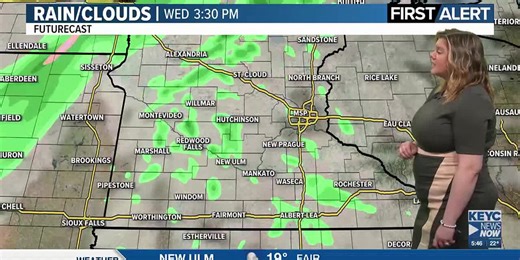 Cooler temperatures, minor rain chances possible