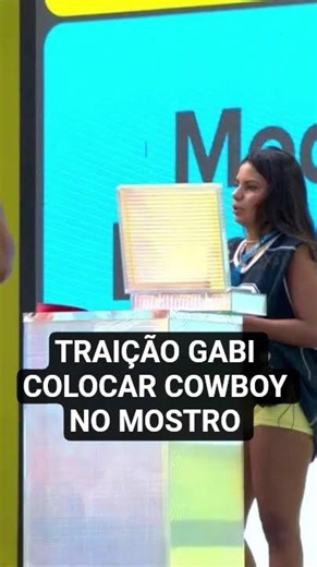 Betrayal: Gabi Comoca Cowboy in the Monster After Winning the Angel's Challenge #bbb #realityshow...