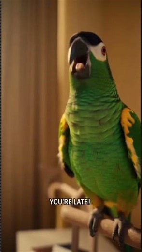 “Gotcha! — A Parrot’s Perfect Prank” #GirlAndParrot #ParrotLovers #PetParrot #CuteAnimals