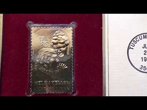 22Kt. Golden Replicas Of U.S. Stamps #1