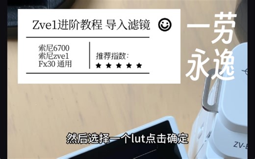 ZVE1 6700 fx30等 导入lut教程。