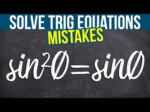 Mistake Students Make Solving Trig Equations