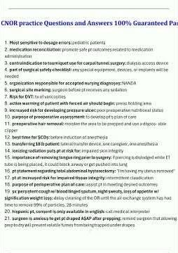 Cnor Practice Questions And Answers 100 Guaranteed Pass pdf