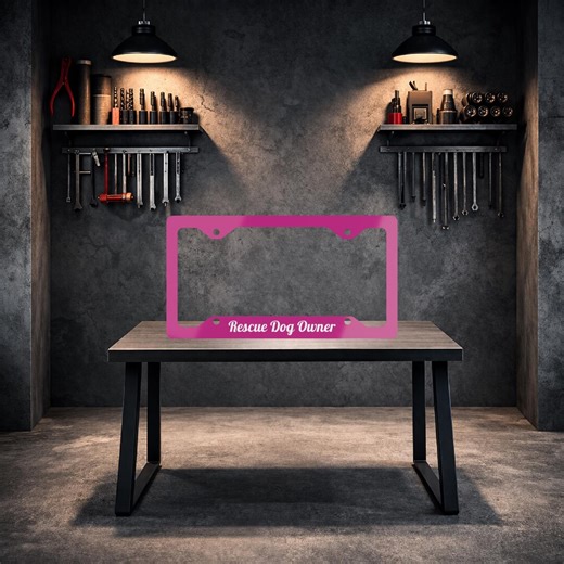 Rescue Dog Owner, Custom License Plate Frame, Personalized Car Tag Frame, Metal Plate Frame, Car Decor Gift, Car Accessories - Etsy