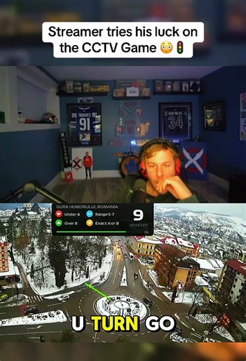 Streamer tries his luck on the CCTV Game 😳🚦 #kickstreaming #cctvcamera