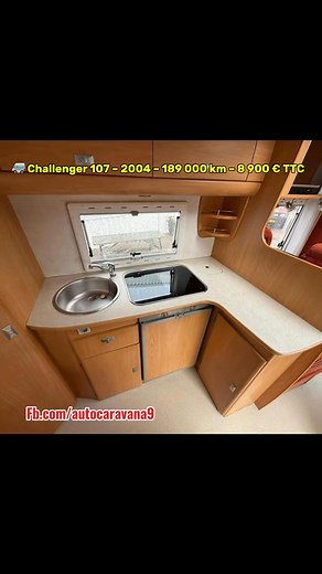 64K views · 432 reactions |  Challenger 107 – 2004 – 189 000 km – 8 900 € TTC Compact, fiable et bien entretenu  Lit arrière  | Salle d’eau  | Panneau solaire ☀️ | Porte-vélos ‍♂️ | Chauffage Truma  Parfait pour vos premières aventures !  #campingcar #challenger #vanlife #roadtrip #campingcaroccasion #travelvibes #permisB #campingcarfrance | Autocaravana & Concessionnaire | Facebook