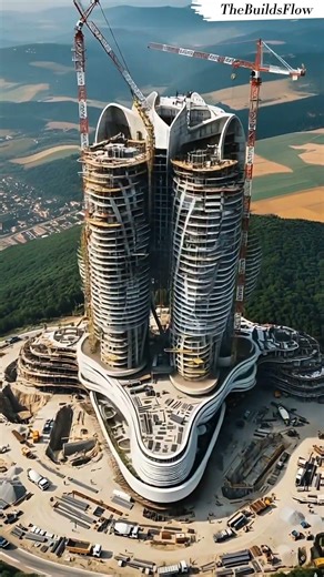 Mega Building Construction Timelapse From Ground to Luxury Tower #shorts #ai #edit #skyscraper