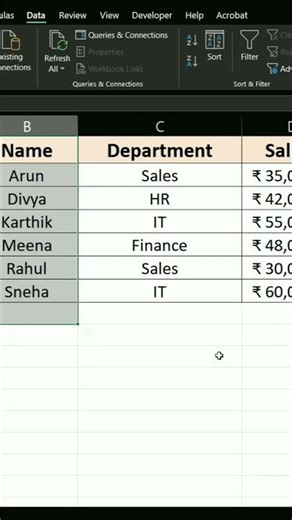 Big Excel Mistake 🚫 Sorting Only One Column Goes Wrong! #exceltips #excelforbeginners