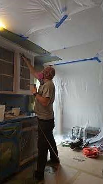 Spraying Kitchen Cabinets Like a Pro | Burlington MA Cabinet Refinishing