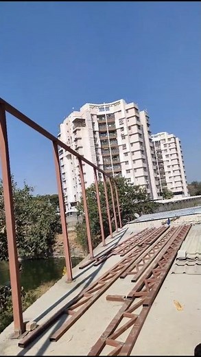 How to make a shade structure | शेड कैसे बनाया जाता है💪 #steelstructure