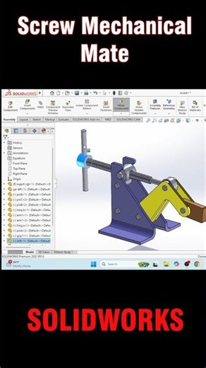 Thread simulation #solidworks #screw