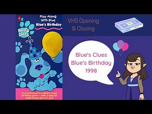 Blue's Clues Blue's Birthday 1998 VHS Opening & Closing