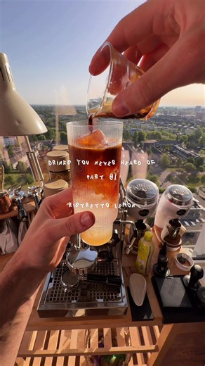Drinks you never heard of part 01: Ristretto Lemon - Ice - bitter lemon syrup - sparkling water - Ristretto shot - Lime