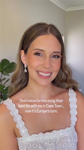 Rozelle | Destination Make Up Artist based in Cape Town on Instagram: "Bridal make up for brides from across 32+ countries and counting in the Cape Winelands, I'm now ready for Europe Summer 2026🇪🇺✈️ European destination brides, ready to lock in your dream bridal glam for June - August 2026? Email me at info@rozellebester.co.za or click the link in my bio to secure your date. Assistant: @truereflectionhm Hair: @briella_by_nastasha Assistant: @pearl_artistry_ Photos: @charlkemp_photography Venu