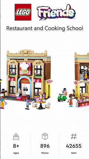 PREVIEW: LEGO FRIENDS, Restaurant and Cooking School, Set 42655, LEGO 2025