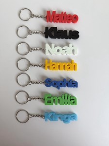 Personalized Keychain – 3D Printed From PLA, Name or Text of Your Choice – Gift Idea & Accessory - Etsy